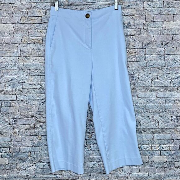 Ann Taylor Pants - Ann Taylor Petite Baby Blue Capris Size 0 Petite Cropped Pants